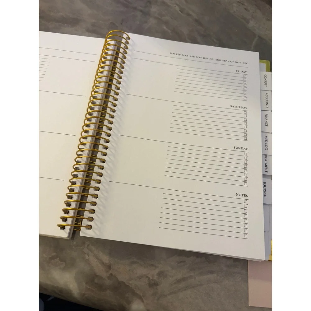 By Psalm Baby Dust IVF Journey Planner Gold Spiral‎ Bound Tabs